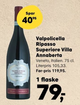 SuperBrugsen Ukendt italiensk rødvin tilbud