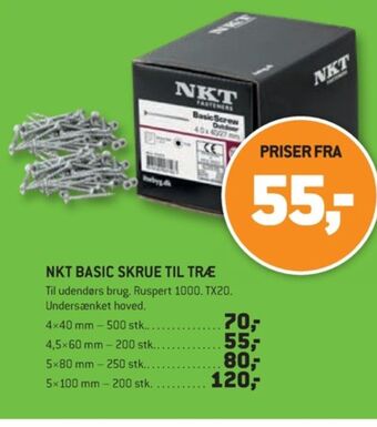 XL-BYG Nkt fasteners skruer tilbud