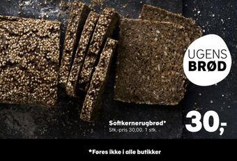 SuperBrugsen Ukendt bageren rugbrød tilbud