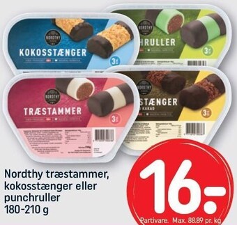 REMA 1000 Nordthy træstammer, kokosstænger el punchruller tilbud