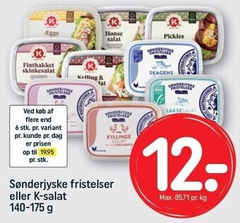 REMA 1000 Sønderjyske fristelser eller k-salat tilbud