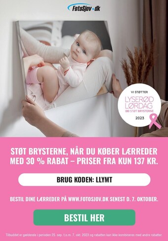 Støt brysterne, når du køber lærreder med 30% rabat