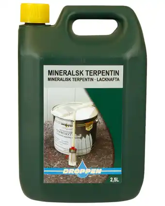 Droppen mineralsk terpentin 2,5 l