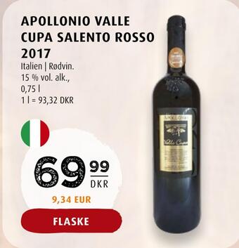 Scandinavian Park Apollonio valle cupa salento rosso tilbud