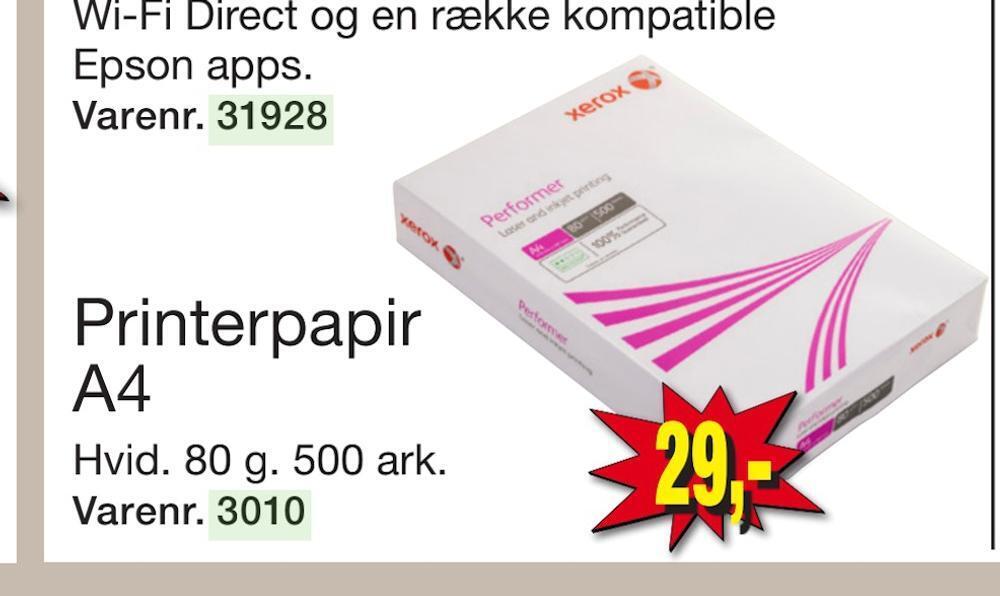Printerpapir a4 tilbud hos Harald