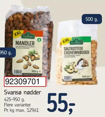 Føtex Svansø Nødder 425-950 g tilbud