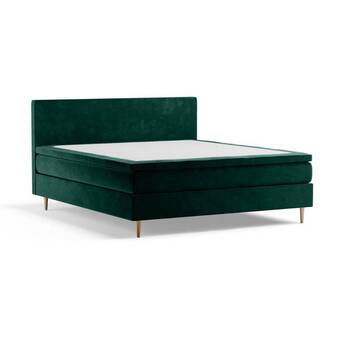 Happy 180x200 velour kontinentalseng, grøn
