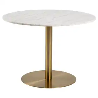 Corby hvidt spisebord, marmor ø105