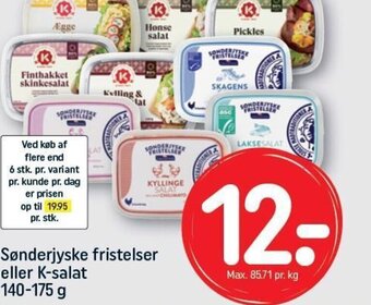 REMA 1000 Sønderjyske fristelser eller K-salat 140-175 g tilbud