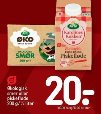 REMA 1000 Økologisk smør eller piskefløde 200 g/½ liter tilbud