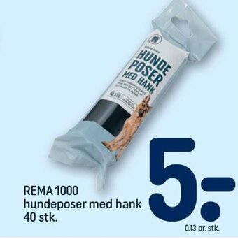 REMA 1000 hundeposer med hank 40 stk.