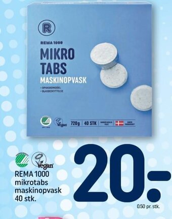 REMA 1000 REMA 1000 mikrotabs maskinopvask 40 stk. tilbud