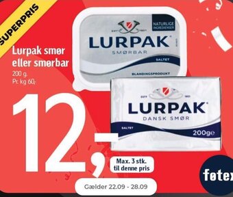 Netto Lurpak smør eller smørbar tilbud
