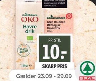 Netto Grøn Balance Økologisk Havredrik tilbud