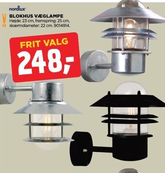 jem & fix BLOKHUS VÆGLAMPE tilbud
