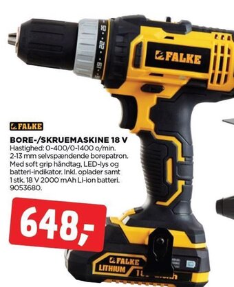 FALKE BORE-/SKRUEMASKINE 18 V