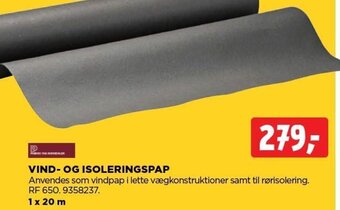 jem & fix VIND- OG ISOLERINGSPAP tilbud
