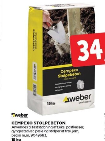 jem & fix weber CEMPEXO STOLPEBETON tilbud