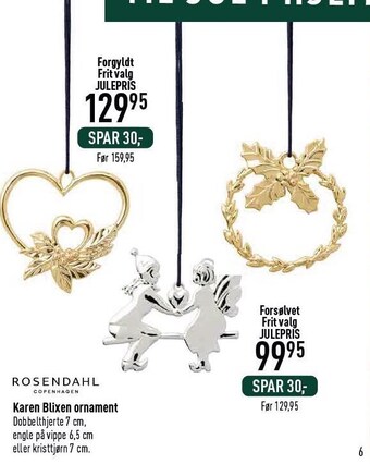Imerco Rosendahl karen blixen ornament tilbud