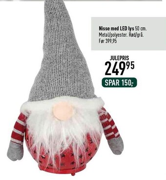 Nisse med led lys