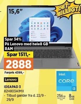 Power Lenovo ideapad 3 tilbud