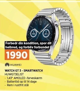 Power Watch gt 3 - smartwatch tilbud