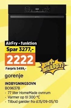 Power Gorenje indbygningsovn tilbud
