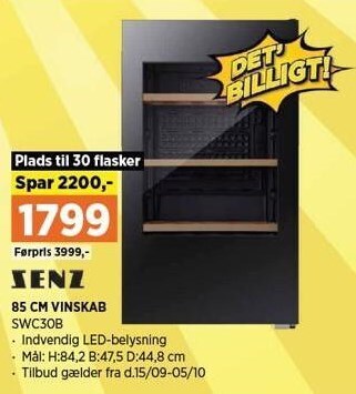 Power Senz 85 cm vinskab tilbud