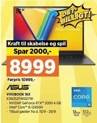 Power Vivobook 16x tilbud