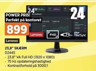 Power 23,8´´ skærm tilbud
