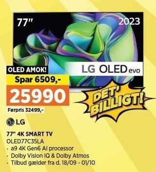 Power Lg 77'' 4k smart tv tilbud