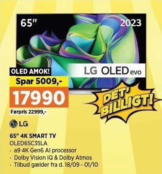 Power Lg 65'' 4k smart tv tilbud