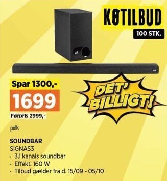 Power Polk soundbar tilbud