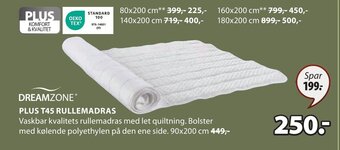 JYSK PLUS T45 RULLEMADRAS tilbud