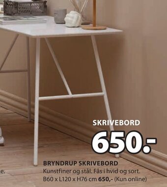 JYSK BRYNDRUP SKRIVEBORD tilbud