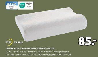 JYSK VANSE KONTURPUDE MED MEMORY-SKUM tilbud