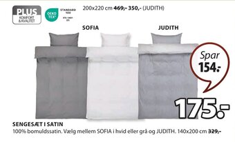 JYSK SENGESÆT I SATIN tilbud
