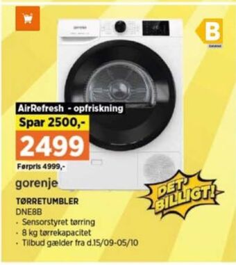 Power Gorenje tørretumbler tilbud