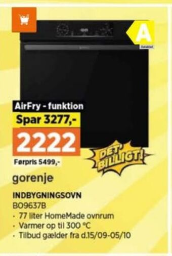 Power Gorenje indbygningsovn tilbud