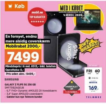 Galaxy z flip5 mobiltelefon