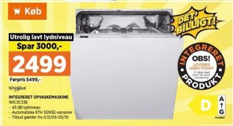 Power Whirlpool opvaskemaskine tilbud