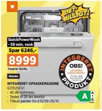 Power Miele opvaskemaskine tilbud
