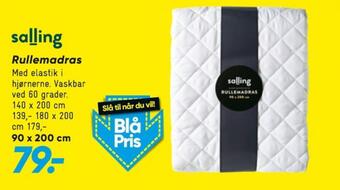 Bilka Salling rullemadras tilbud