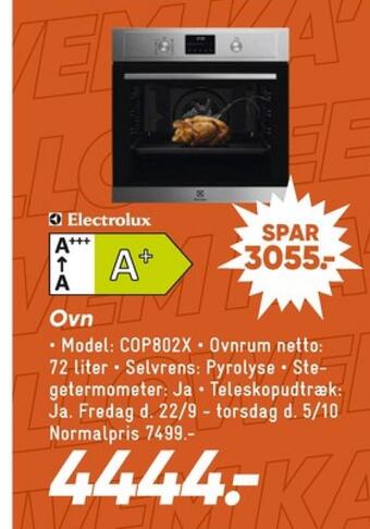 Electrolux indbygningsovn