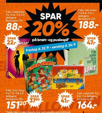 Bilka Ukendt spil tilbud
