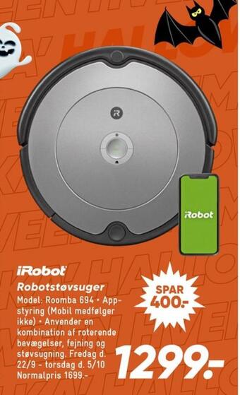 Bilka Irobot robotstøvsuger tilbud