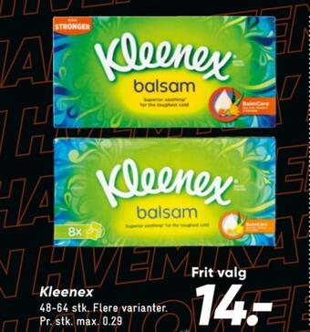 Bilka Kleenex lommetørklæder tilbud