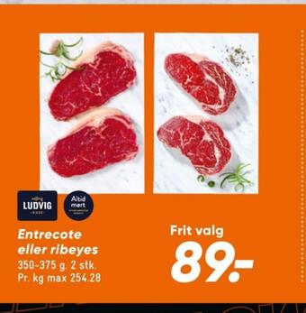Bilka Ludvig okseentrecotes tilbud