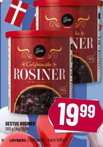 Løvbjerg GESTUS ROSINER tilbud