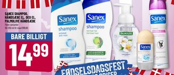 Løvbjerg SANEX SHAMPOO, HANDSÆBE EL. DEO EL. PALMOLIVE HANDSÆBE tilbud